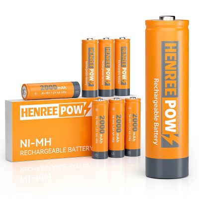 Henreepow AA 2000MAH 1,2V Wysoka pojemność Ni-MH akumulator NI-MH