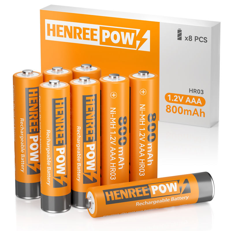 Henreepow AAA 800MAH 1,2 V Wysoka pojemność Ni-MH akumulator NI-MH